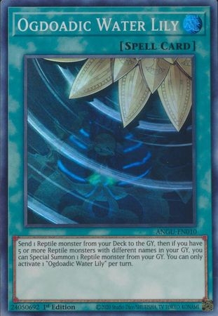 Ogdoadic Water Lily - ANGU-EN010 - Super Rare 1st Edition