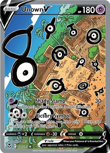 Unown V - 177/195 - Alternate Art Ultra Rare