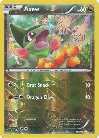 Axew - 108/162 - Common Reverse Holo