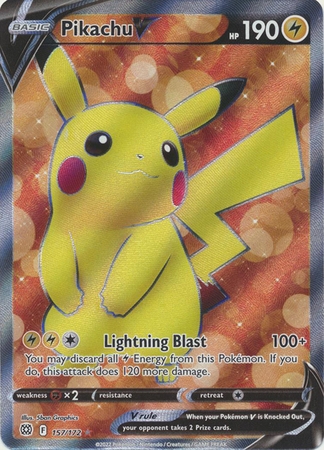 Pikachu V - 157/172 - Full Art Ultra Rare