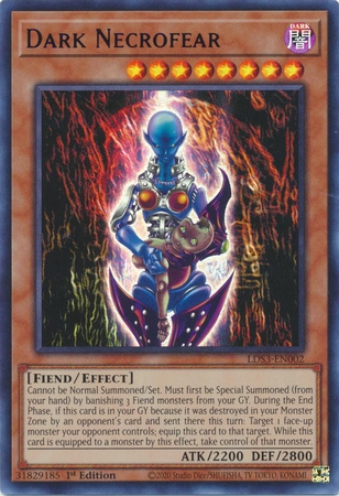 Dark Necrofear (Blue) - LDS3-EN002 - Ultra Rare 1st Edition