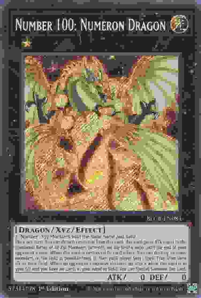 Number 100: Numeron Dragon - BLCR-EN084 - Secret Rare 1st Edition