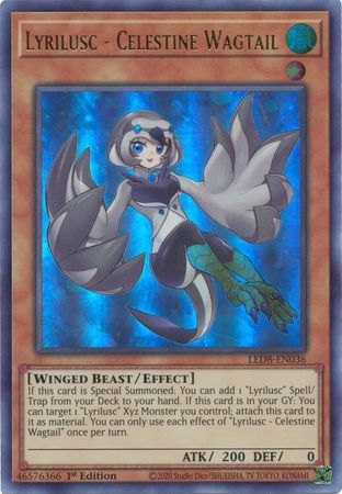 Lyrilusc - Celestine Wagtail - LED8-EN036 - Ultra Rare 1st Edition