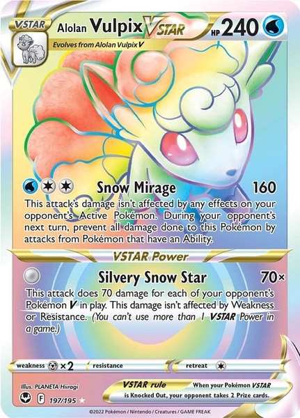 Alolan Vulpix VSTAR - 197/195 - Hyper Rare