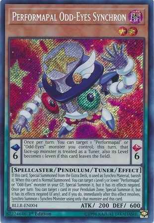 Performapal Odd-Eyes Synchron - BLLR-EN004 - Secret Rare 1st Edition