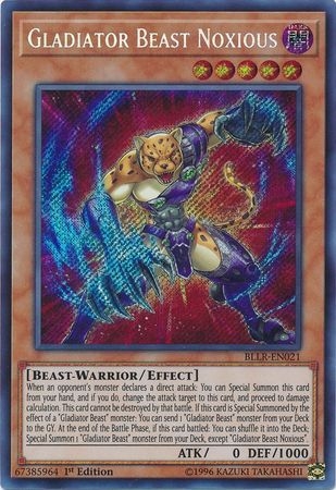 Gladiator Beast Noxious - BLLR-EN021 - Secret Rare 1st Edition