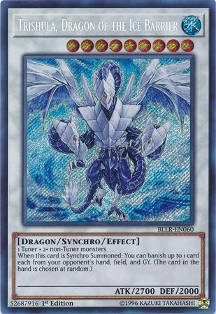 Trishula, Dragon of the Ice Barrier - BLLR-EN060 - Secret Rare 1st Edition