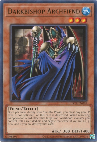 Darkbishop Archfiend - DCR-EN069 - Rare Unlimited (25th Reprint)