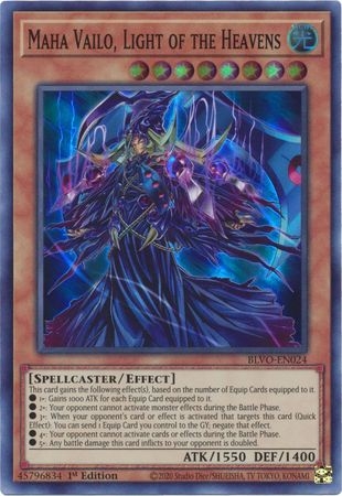 Maha Vailo, Light of the Heavens - BLVO-EN024 - Super Rare 1st Edition