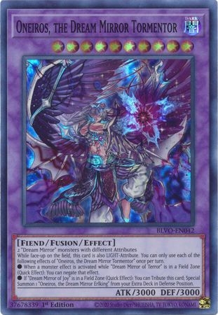 Oneiros, the Dream Mirror Tormentor - BLVO-EN042 - Super Rare 1st Edition