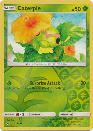 Caterpie - 1/147 - Common Reverse Holo