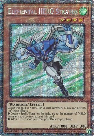 Elemental HERO Stratos - BODE-EN100 - Starlight Rare 1st Edition