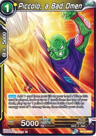 Piccolo, a Bad Omen - BT11-098 - Common