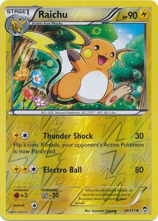 Raichu - 28/111 - Uncommon Reverse Holo