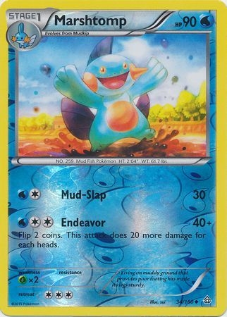 Marshtomp - 34/160 - Uncommon - Reverse Holo