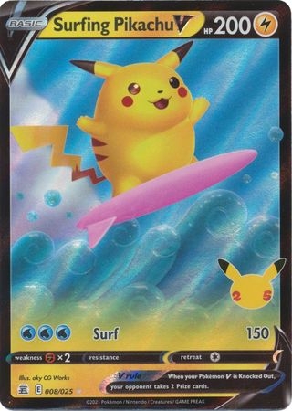 Surfing Pikachu V - 8/25 - Ultra Rare