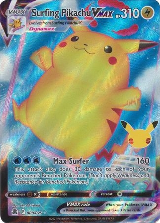 Surfing Pikachu VMAX - 9/25 - Ultra Rare