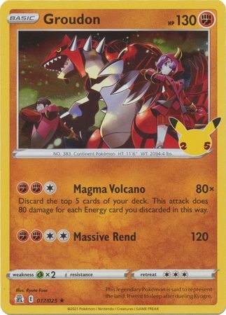 Groudon - 17/25 - Holo Rare