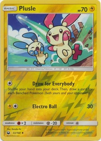 Plusle - 53/168 - Uncommon Reverse Holo