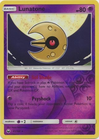 Lunatone - 61/168 - Holo Rare Reverse Holo