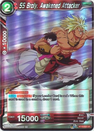 SS Broly, Awakened Attacker - BT15-021 - Uncommon Foil