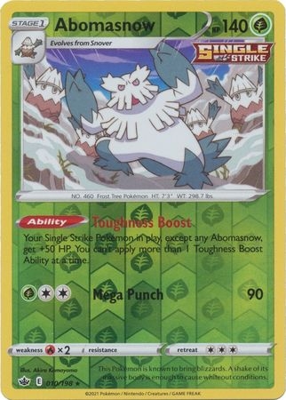 Abomasnow - 10/198 - Rare Reverse Holo