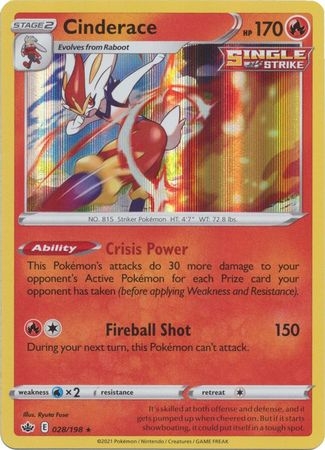 Cinderace - 28/198 - Holo Rare