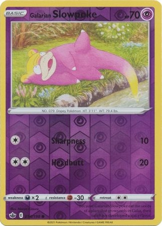 Galarian Slowpoke - 54/198 - Common Reverse Holo