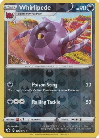 Whirlipede - 106/198 - Uncommon Reverse Holo