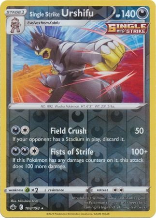 Single Strike Urshifu - 108/198 - Holo Rare Reverse Holo