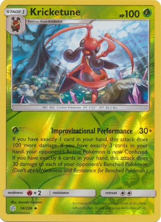 Kricketune - 14/236 - Uncommon Reverse Holo