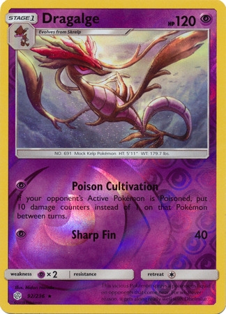 Dragalge - 92/236 - Rare Reverse Holo