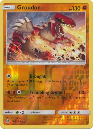 Groudon - 113/236 - Rare Reverse Holo