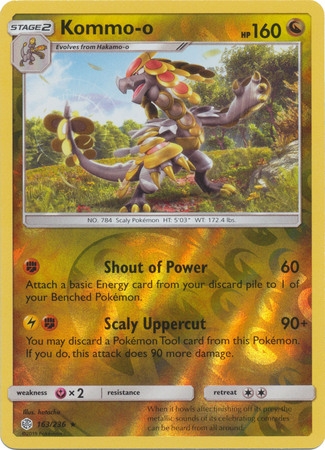 Kommo-o - 163/236 - Holo Rare Reverse Holo