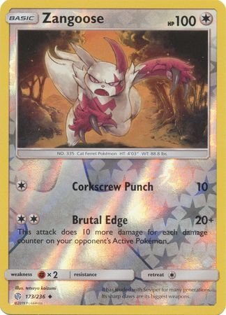 Zangoose - 173/236 - Uncommon Reverse Holo