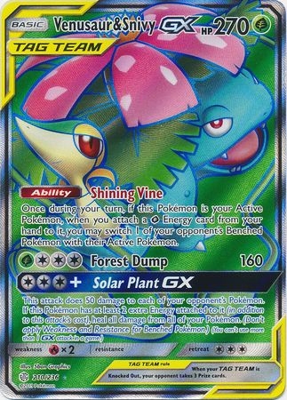 Venusaur & Snivy GX - 210/236 - Full Art Ultra Rare