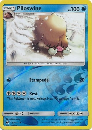 Piloswine - 20/111 - Uncommon Reverse Holo