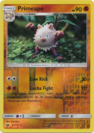 Primeape - 51/111 - Rare Reverse Holo