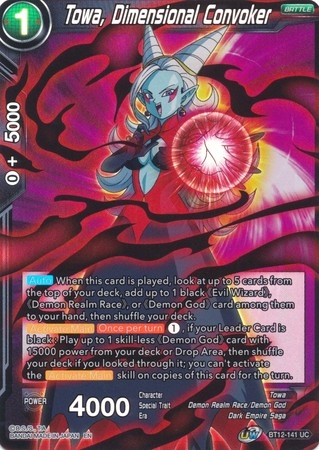 Towa, Dimensional Convoker - BT12-141 - Uncommon Foil