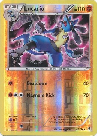 Lucario - 47/124 - Rare Reverse Holo