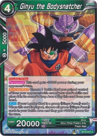 Ginyu the Bodysnatcher - BT10-077 - Common