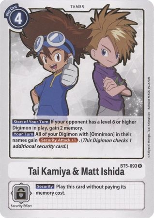 Tai Kamiya & Matt Ishida - BT5-093 - Rare