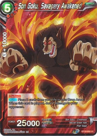 Son Goku, Savagery Awakened - BT10-006 - Uncommon Foil