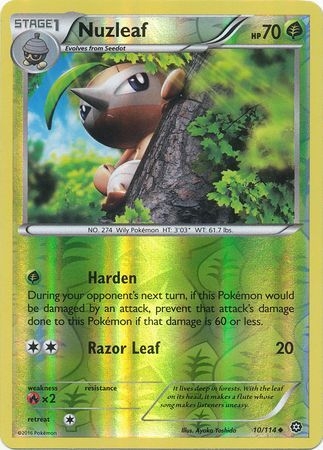 Nuzleaf - 10/114 - Uncommon Reverse Holo