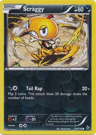 Scraggy - 58/106 - Common Reverse Holo