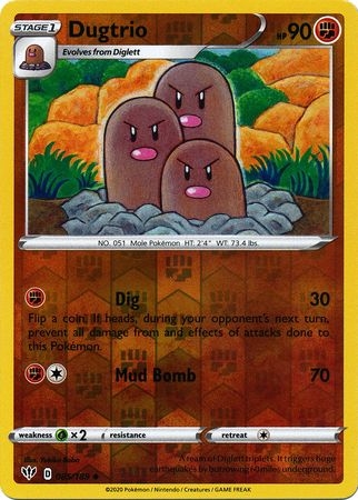 Dugtrio - 085/189 - Uncommon Reverse Holo