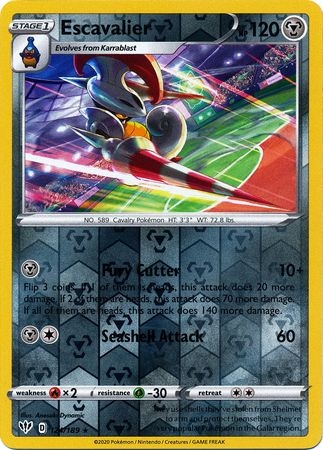 Escavalier - 124/189 - Rare Reverse Holo