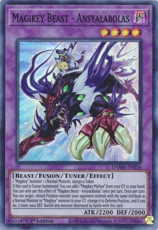 Magikey Beast - Ansyalabolas - DAMA-EN036 - Super Rare 1st Edition