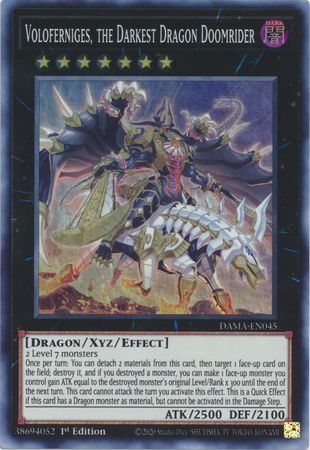 Voloferniges, the Darkest Dragon Doomrider - DAMA-EN045 - Super Rare 1st Edition