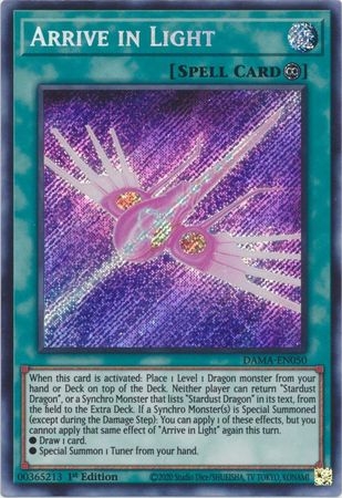 Arrive in Light - DAMA-EN050 - Secret Rare 1st Edition